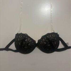 Black Lace Push-Up Bra - Women Intimates